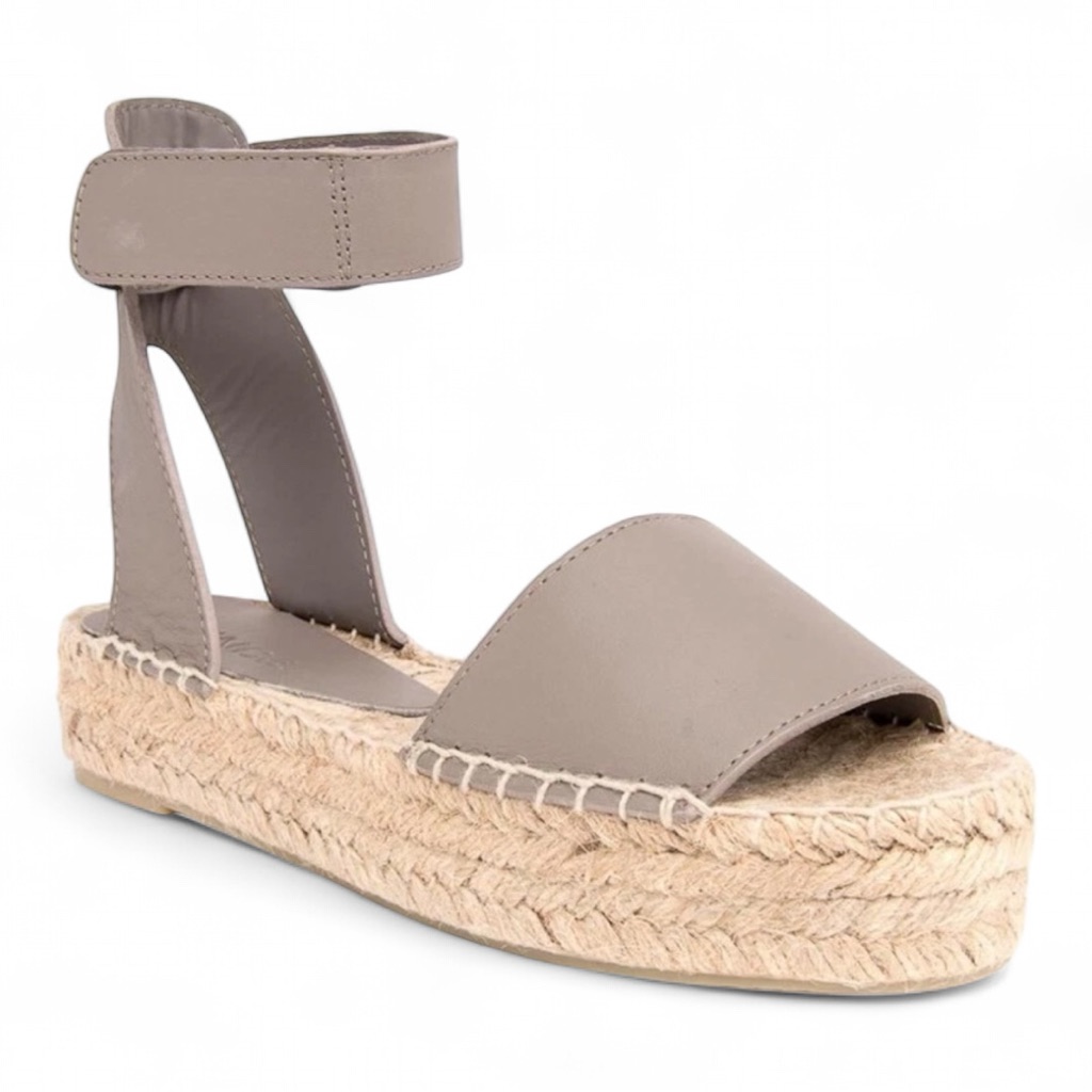 Vince Edie Platform Espadrille Sandals In Taupe | 9